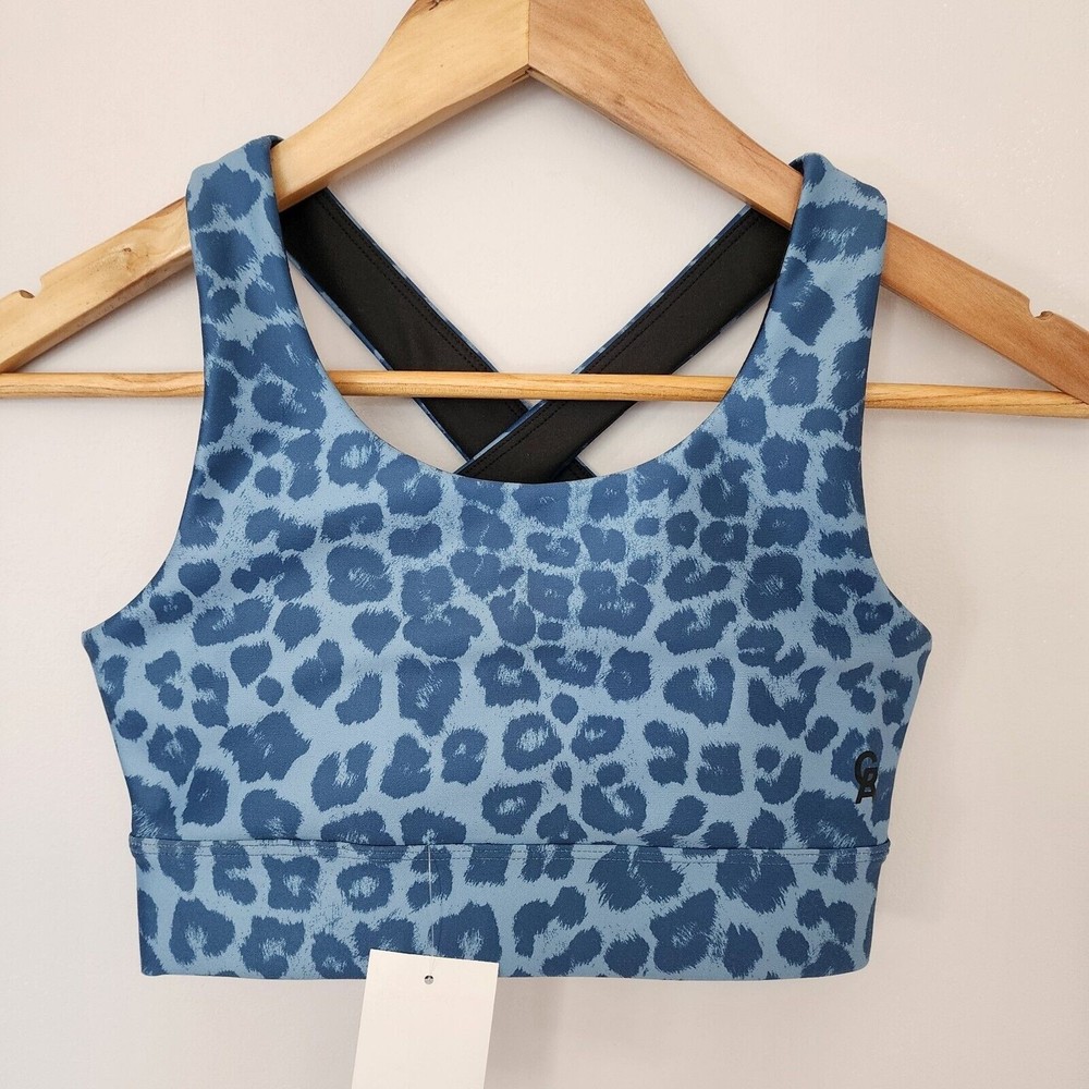 Good American Step Cross-Back Sports Bra Size 0 Blue